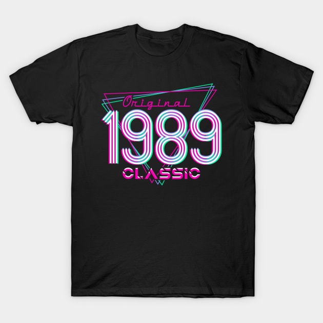 Born In 1989 Throwback Birthday T-Shirt by PinkInkArt